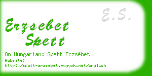 erzsebet spett business card